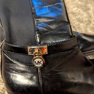 Mk girls black boots size 1